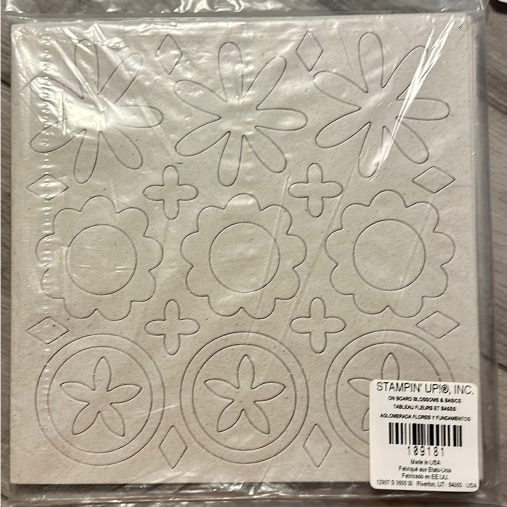 Stampin Up on Board Blossoms and Basics 6 page cardboard embellishments.